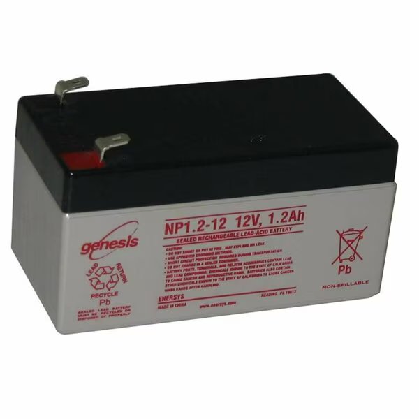 12.0V 1200mAh Lead Acid Battery, Enersys, Mfr#: NP1.2-12